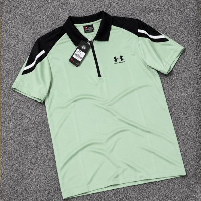premium-quality-sports-zipper polo-t-shirt-Lemon