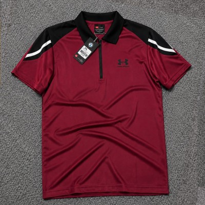 premium-quality-sports-zipper polo-t-shirt-maroon