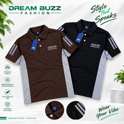 2PCS -Ad-sports-polo-Black &coffee