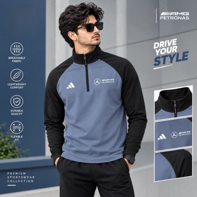 HIGH NECK ZIPPER SWEATSHIRT (grey)